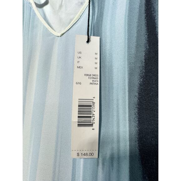 T-Tahari Fergie Dress G1G Patina Gradient Blue/White/Gray Fully Lined Size Med - Picture 4 of 7